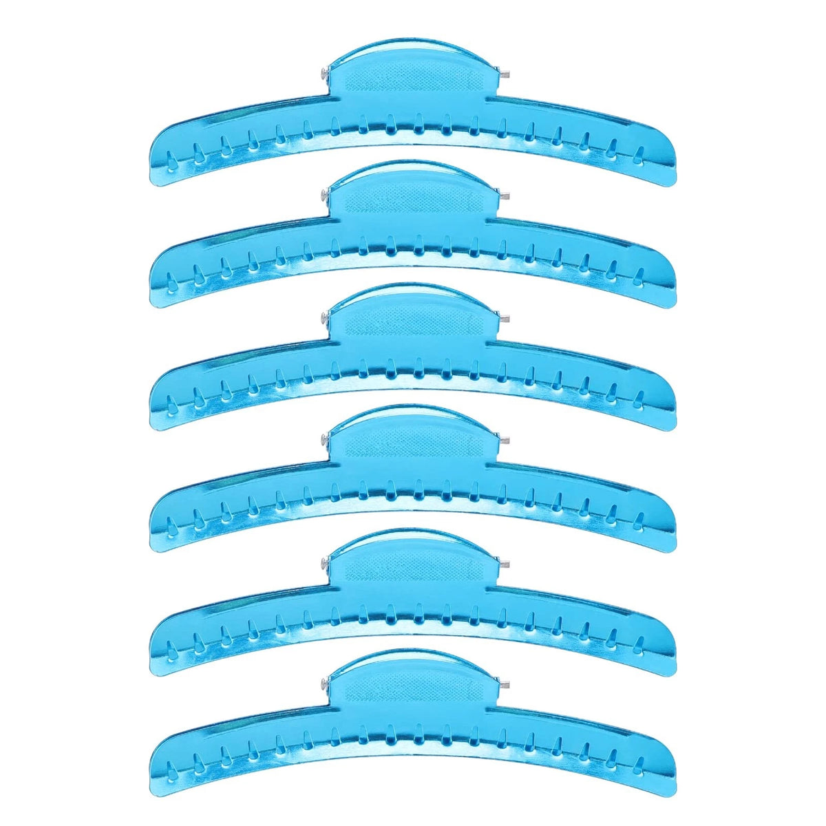 12X Finger Wave Clips for Hair Styling - Metal Aluminum Tip Blue