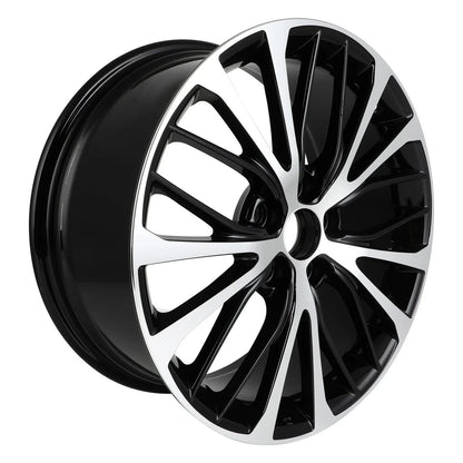 Set of 4 18x8 Black Machine Face Wheels for Multiple Vehicles