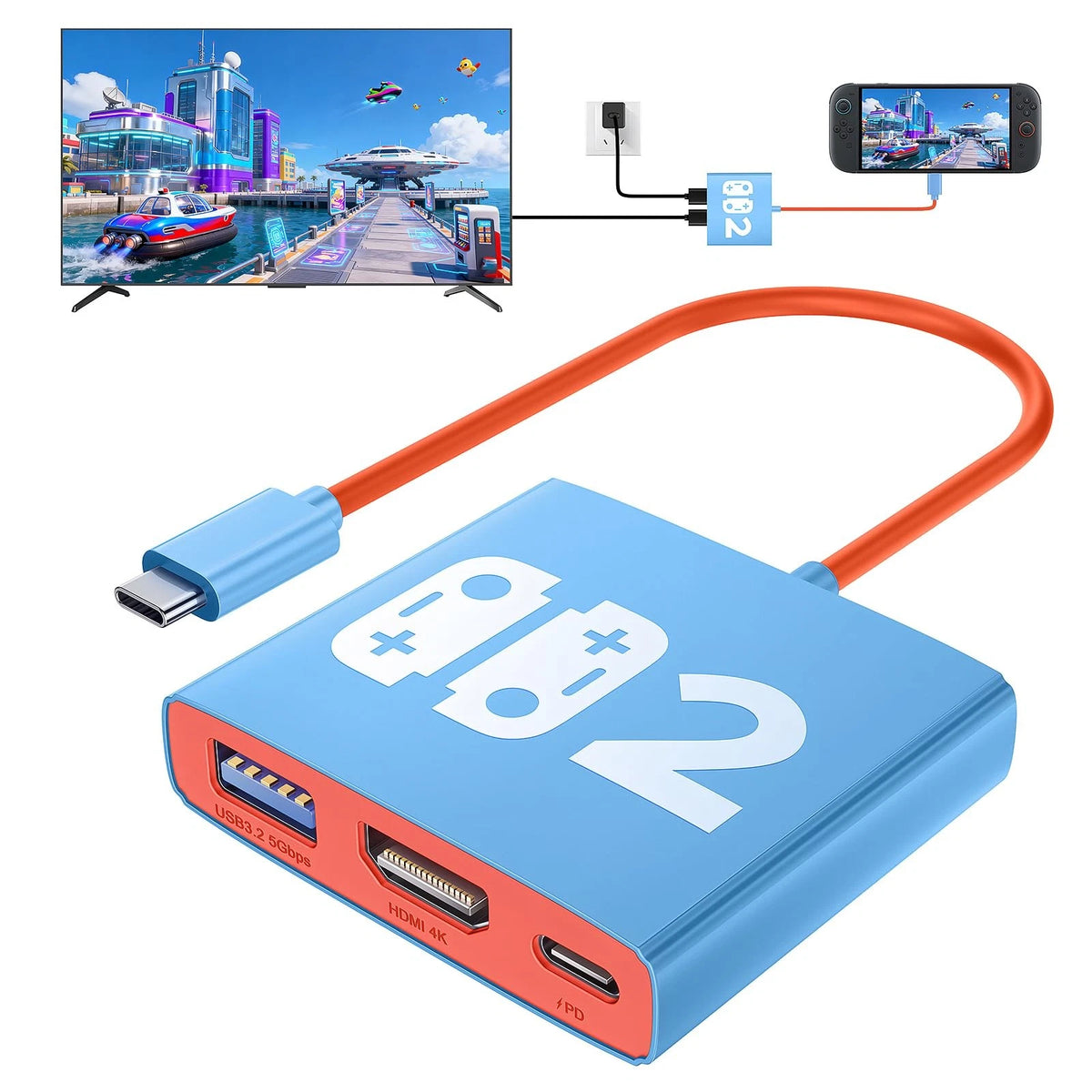 3-in-1 Switch Dock for Portable Travel Accessories
