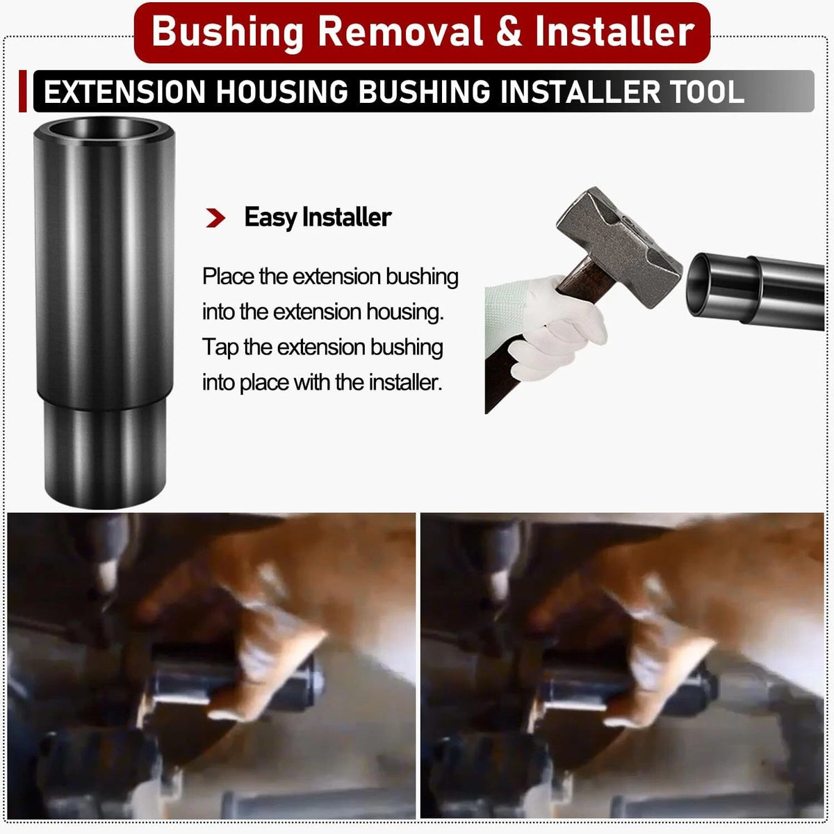 T-0160 Tail Shaft Bushing Removal Tool for GM 350, 180, 200, 200-4R, NV1500 (For00363)