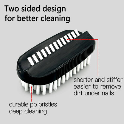 Set of 4 Nail Brushes for Cleaning Fingernails - 2 Sided Hand Scrubber