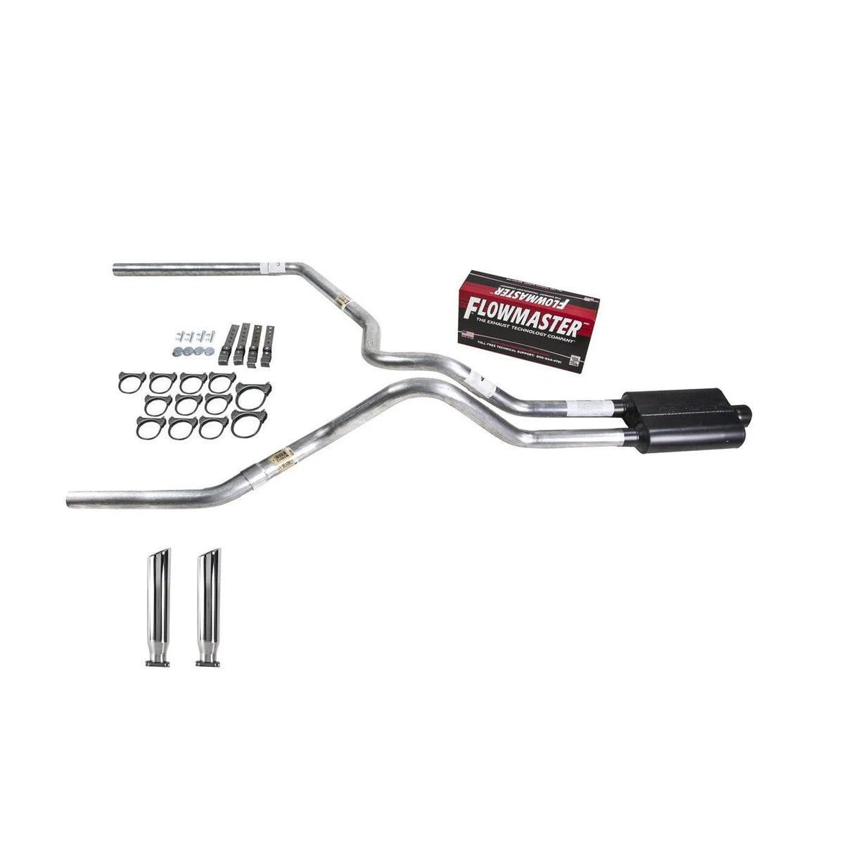 Dual Exhaust Pipe for F150 (1987–1994) - 2.5" Flowmaster Super 44 RC Tip