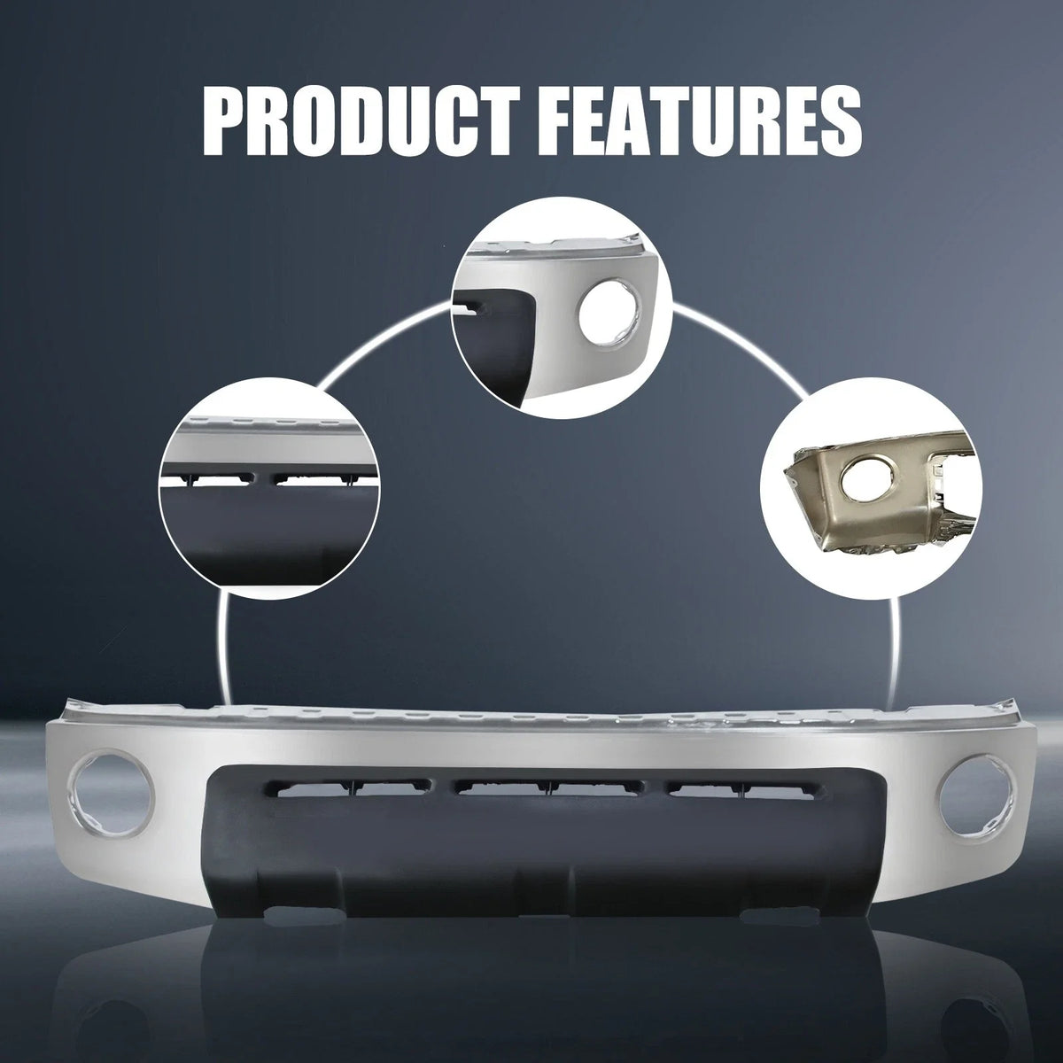 Chrome Steel Front Bumper Face Bar for Toyota Tundra (2007–2013)