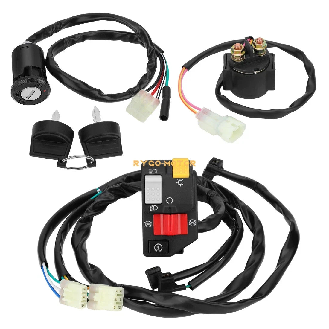 Handlebar Key Starter Relay Switch Kit for Honda Recon 250 TRX250TM (2007–2020)