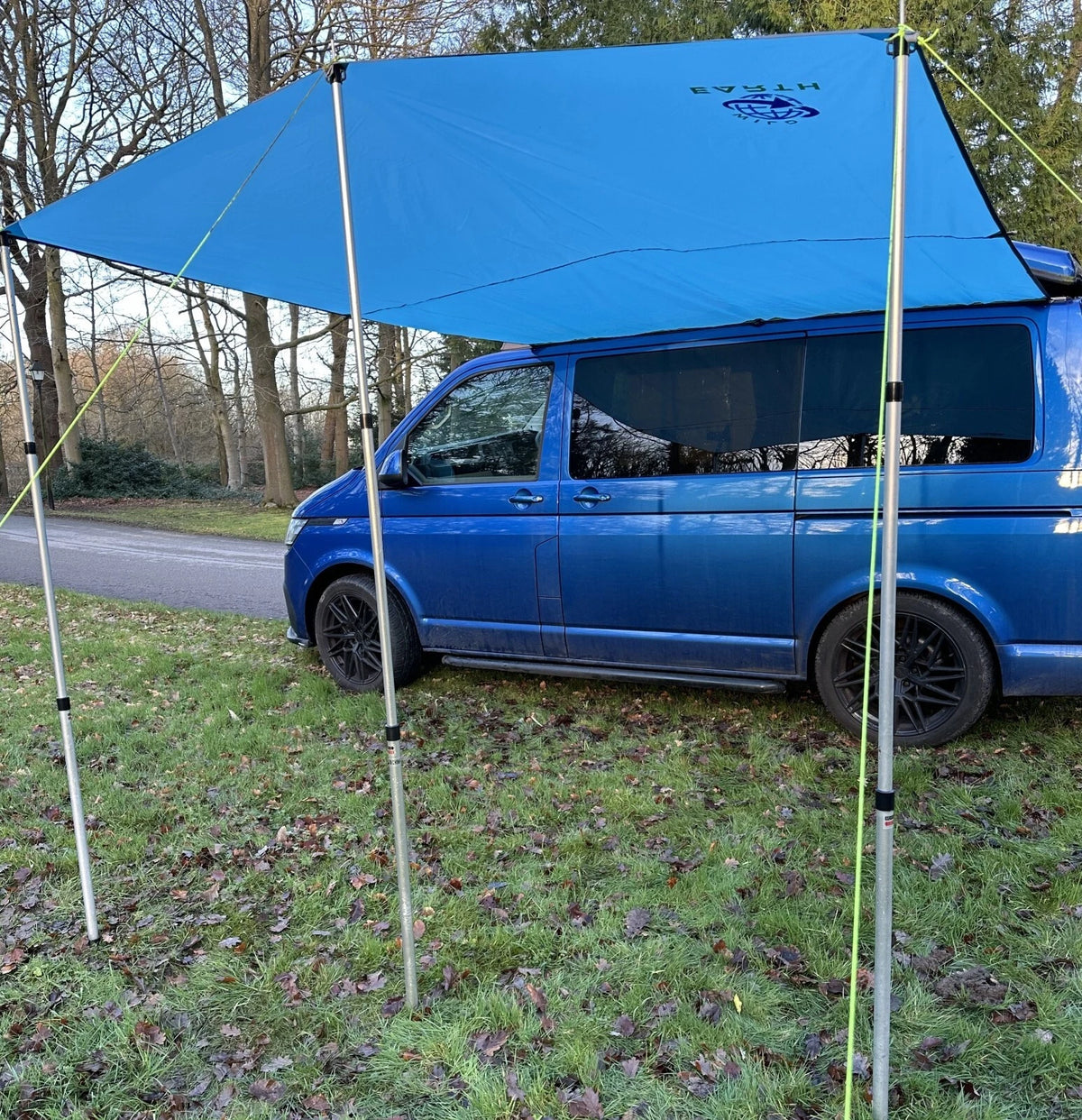 Set of 2.4 x 3m Light Blue Awning Canopy for Campervan Caravan