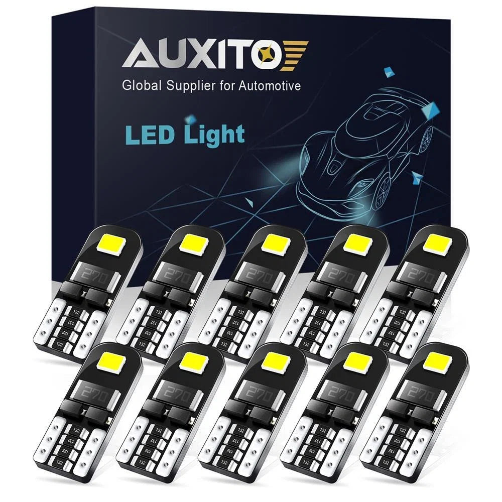 10x T10 LED License Plate Light Bulb 168 194 2825 Xenon White 6000K