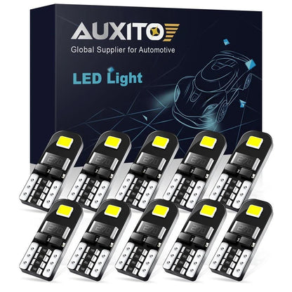 10x T10 LED License Plate Light Bulb 168 194 2825 Xenon White 6000K