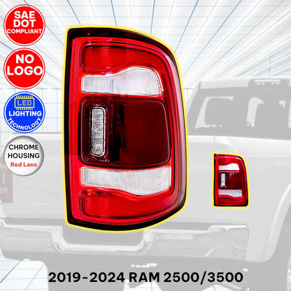 LED Tail Light Bezel for RAM 2500 3500 (2019–2024) RH w/o Blind Spot
