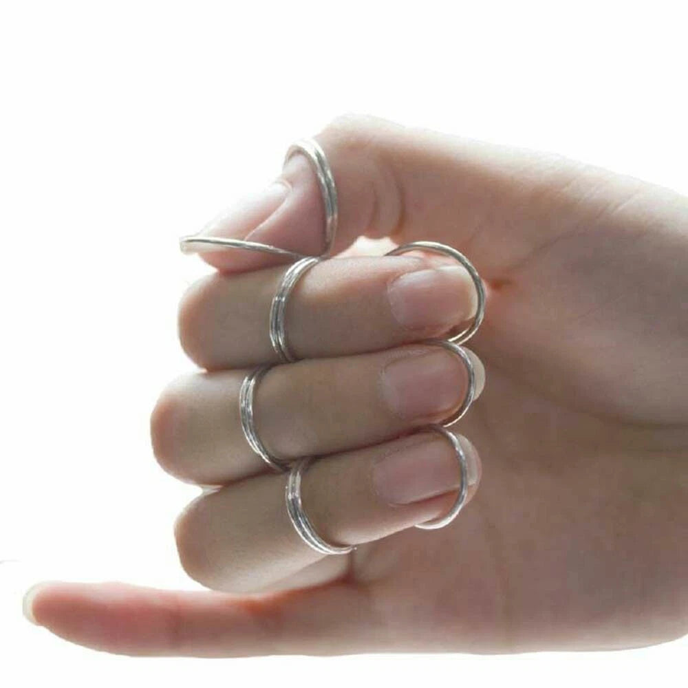 8X Metal Finger Thumb Picks for Banjo Ukulele Guitar Plectrums Silver Gold