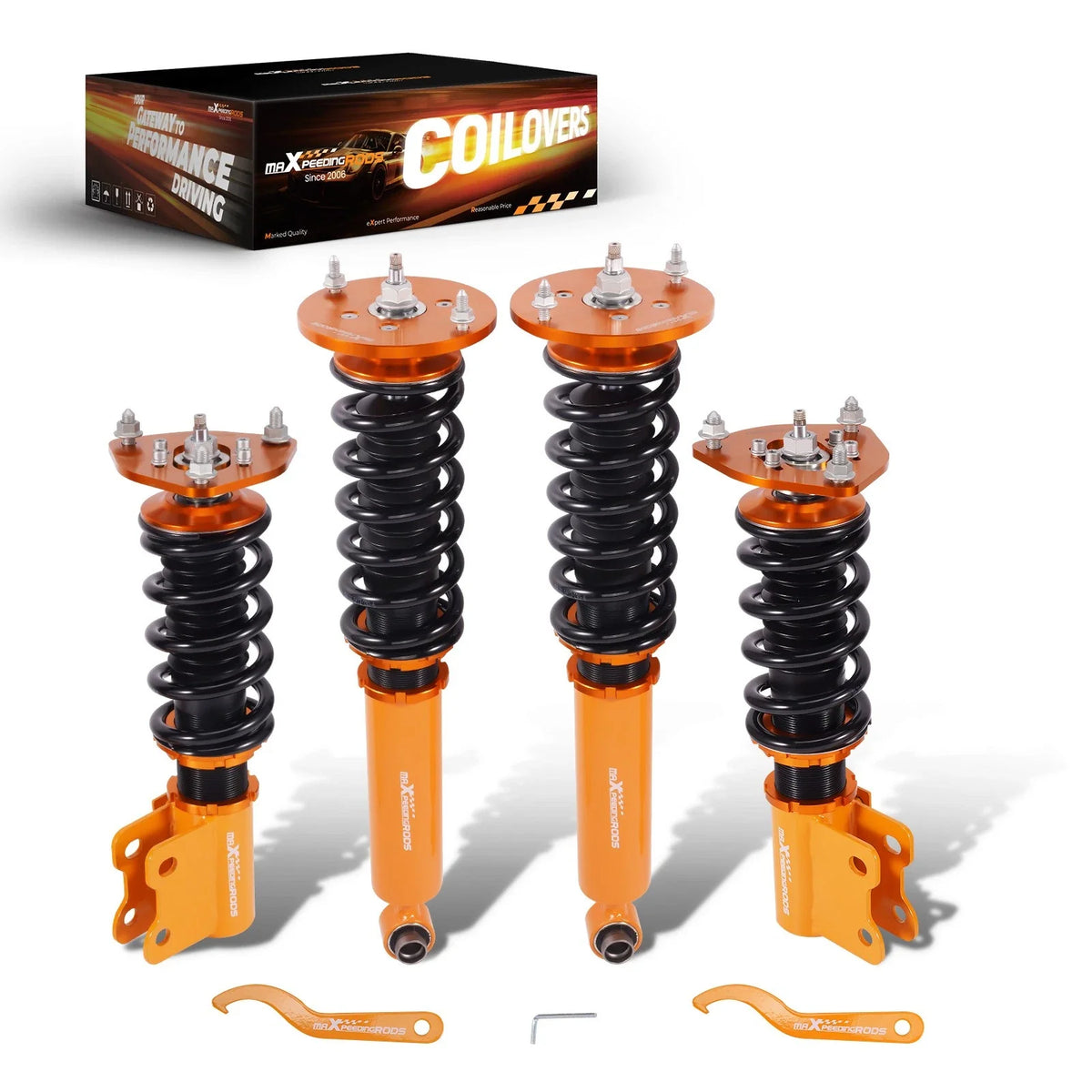 Set of 2 Front + Rear Coilovers 24 Way Struts for Nissan Silvia 240sx (1995–1998)