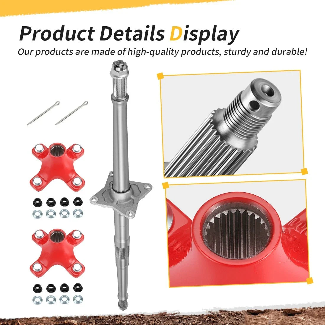 Rear Wheel Axle Shaft W/Hubs for Honda TRX450R TRX450 Sportrax 450 (2004–2005)