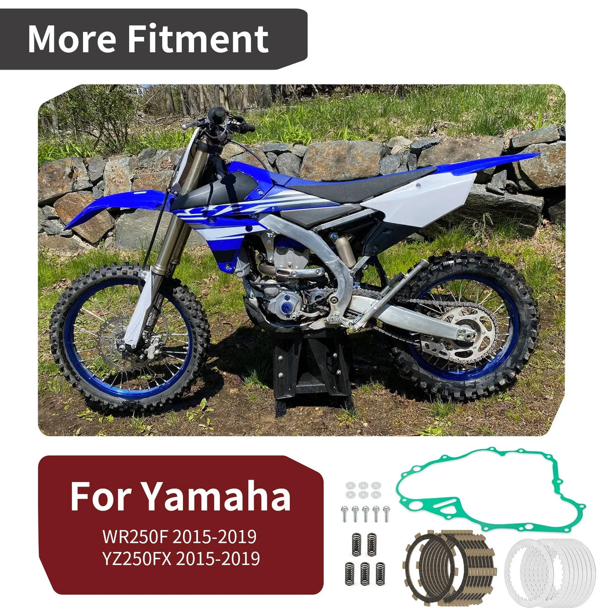 Clutch Friction Steel Plates & Spring Gasket Kit for Yamaha YZ250FX (2015–2019)