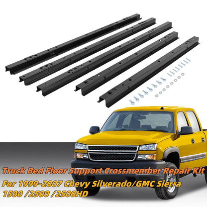 8ft Bed Floor Support Rails for Chevy Silverado/GMC Sierra 1500/2500/HD (1999–2007)