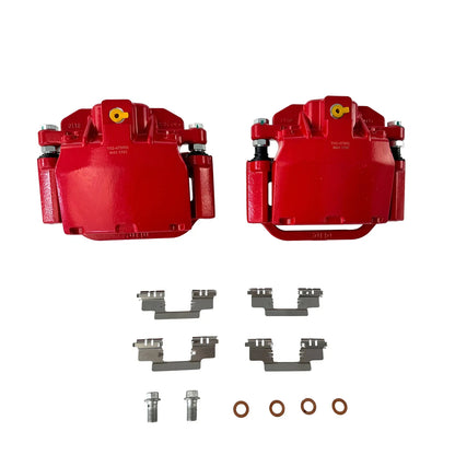 Pair Rear Red Calipers for Cadillac Escalade, Chevrolet Silverado, GMC V8 (2007–2020)