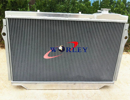 Aluminum Radiator + Black Hose for Toyota Landcruiser HZJ80 HDJ80 (90-98)