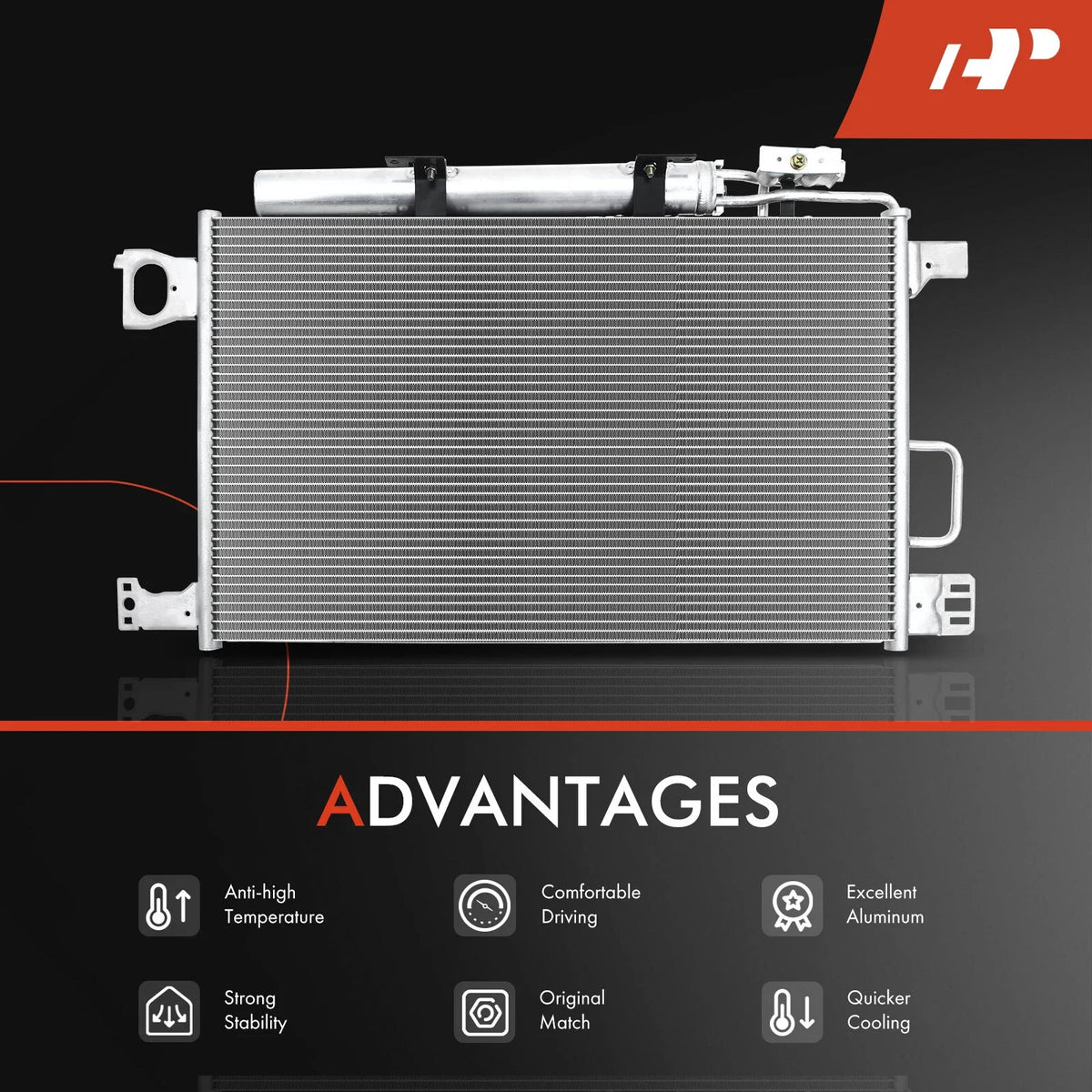 A/C Condenser with Receiver Drier for Benz W203 C230 C280 CLK350 CLK500 (2001–2007)