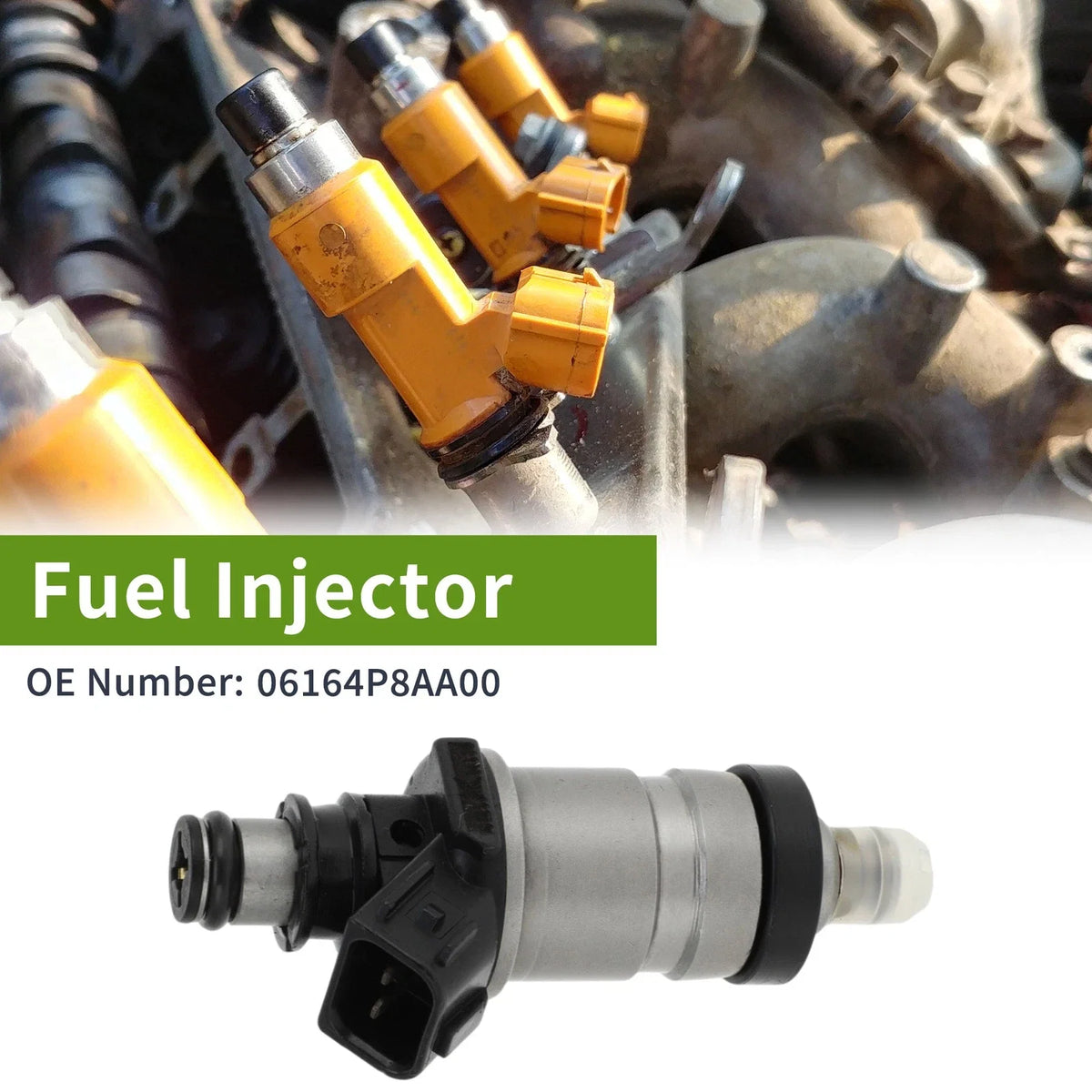 Fuel Injector No. 06164P8AA00 for Honda Civic EX (1999–2000) 1 Pc Black