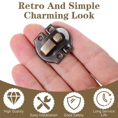 Set of 4 Antique Toggle Hasp Latch for Small Iron Duck Billed Latch