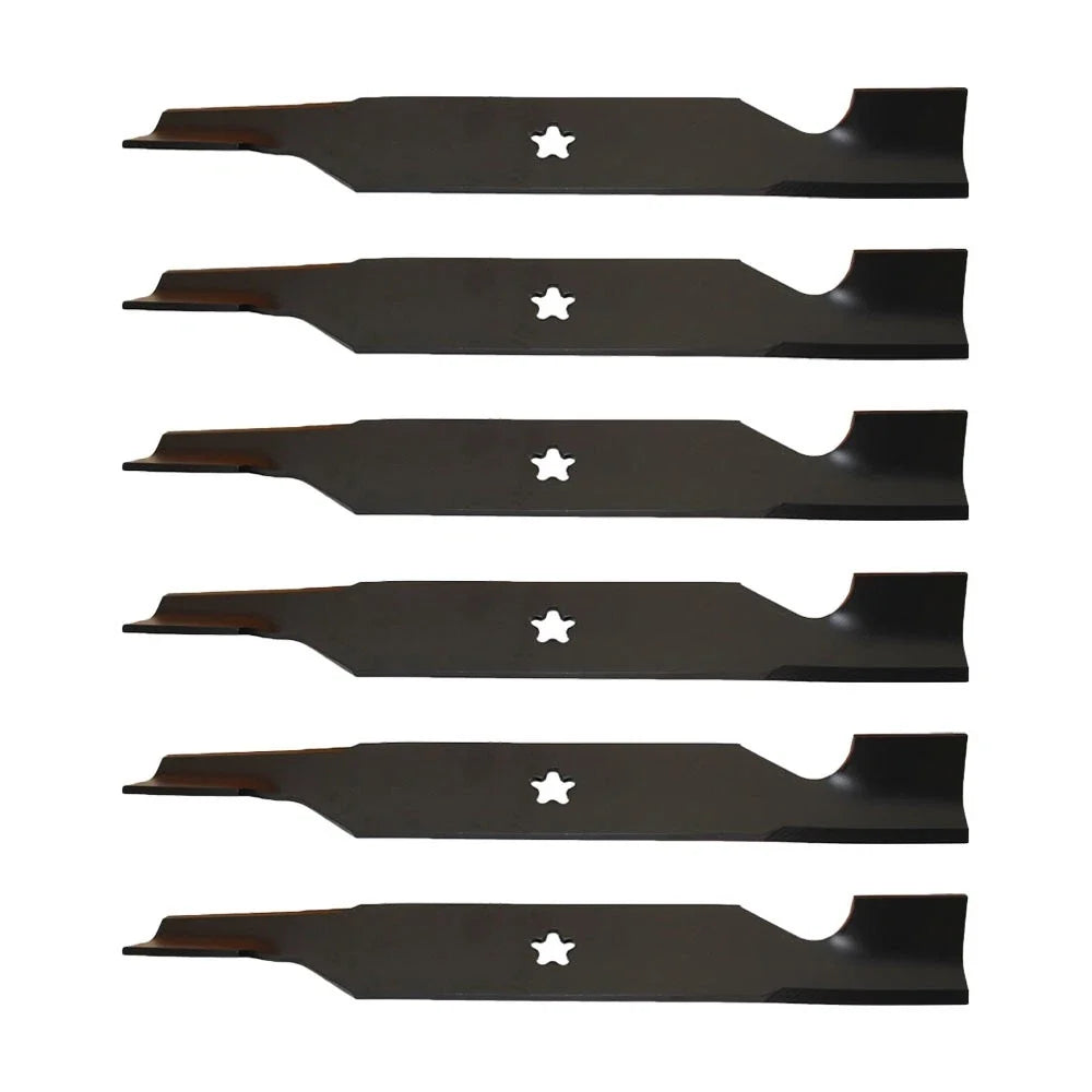 Set of 6 Hi Lift Bagging Mower Blades for Dixon Zero Turn Mower (54" Deck)