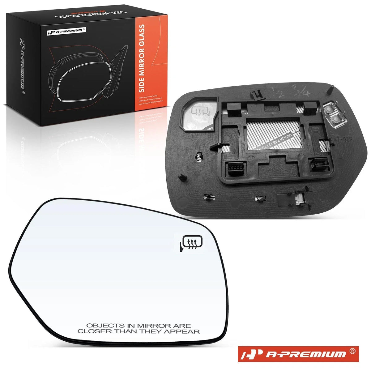 Heated Passenger Power Mirror Glass for Subaru Impreza XV Crosstrek