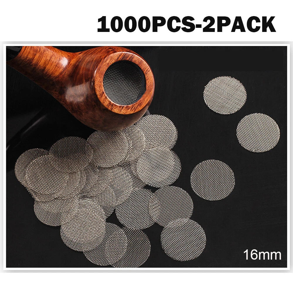 1000Pcs Pipe Screens for Tobacco Smoking Pipes 16mm