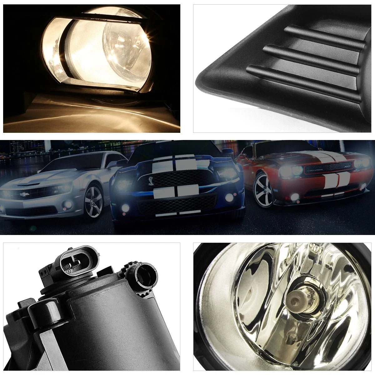 Fog Lights for Toyota Camry (2007–2009) - Smoked Lens, Bezel, Switch
