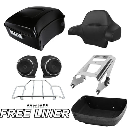 Trunk Pad Rack Speakers for Harley Street Road Glide (2009–2013)