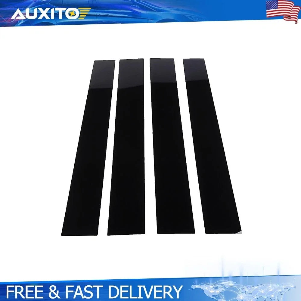 4PCS Gloss Black Door Window Pillar Post Cover Trim for Dodge Ram 1500 (2019–2025)