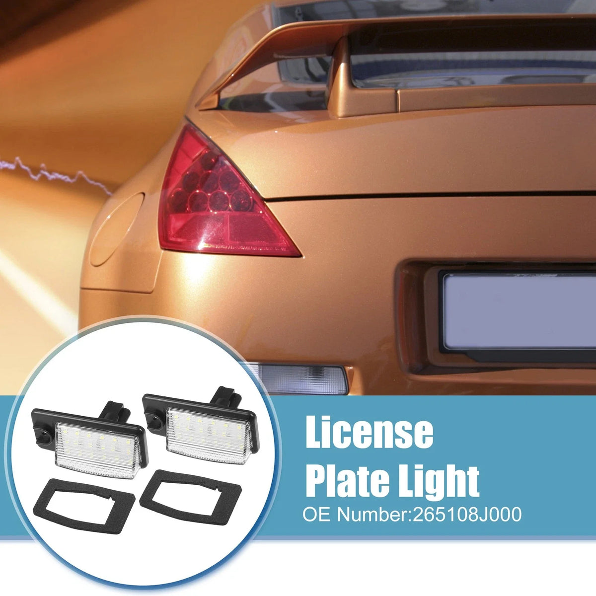 2pcs LED License Plate Light for Nissan Pathfinder (2005–2012) No. 265108J000