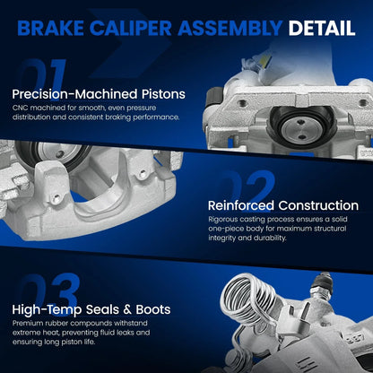 2X Rear Brake Calipers for Ford Escape (2013–2016) & Ford C-Max (2013–2018)