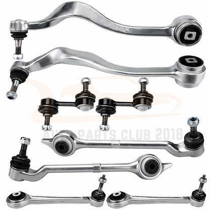 Set of 8 Suspension Kit Control Arms Sway Bars for BMW 525i 528i 530i (2001–2007)