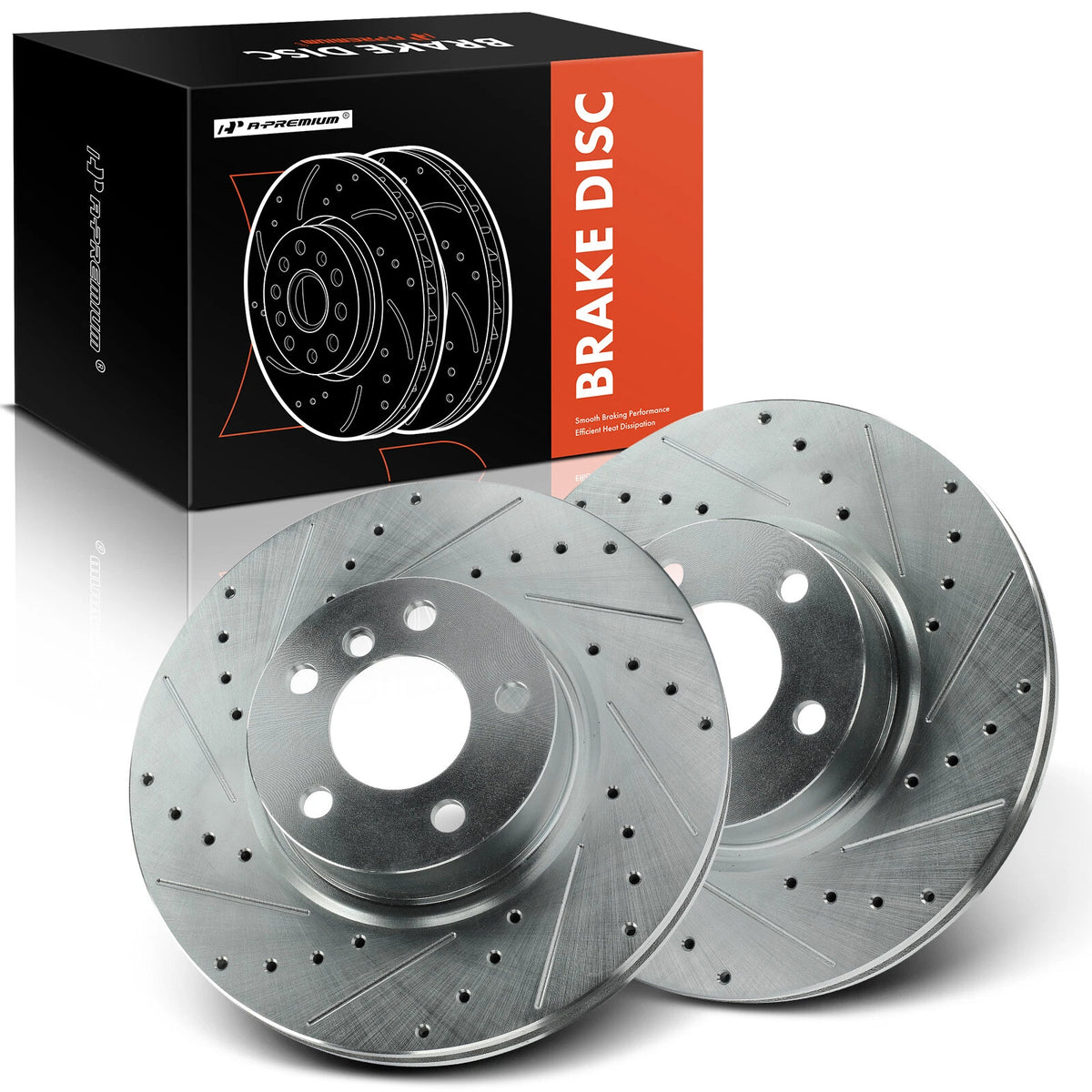 Set of 2 Front Drilled Brake Rotors for BMW X3 X4 (2011–2018) AX901050 BR901050