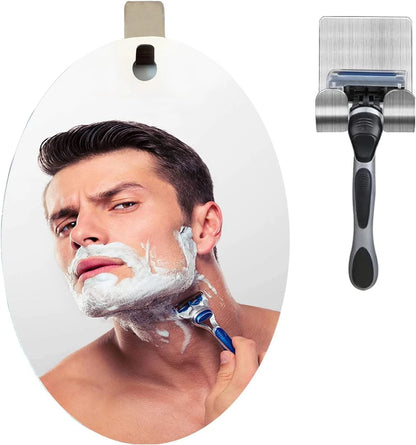 Deluxe Anti-Fog Shower Mirror for Bathroom Shaving (No Part Numbers)
