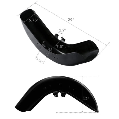 Front Fender for Harley Touring Street Glide FLHX (2014–2023) Vivid Black