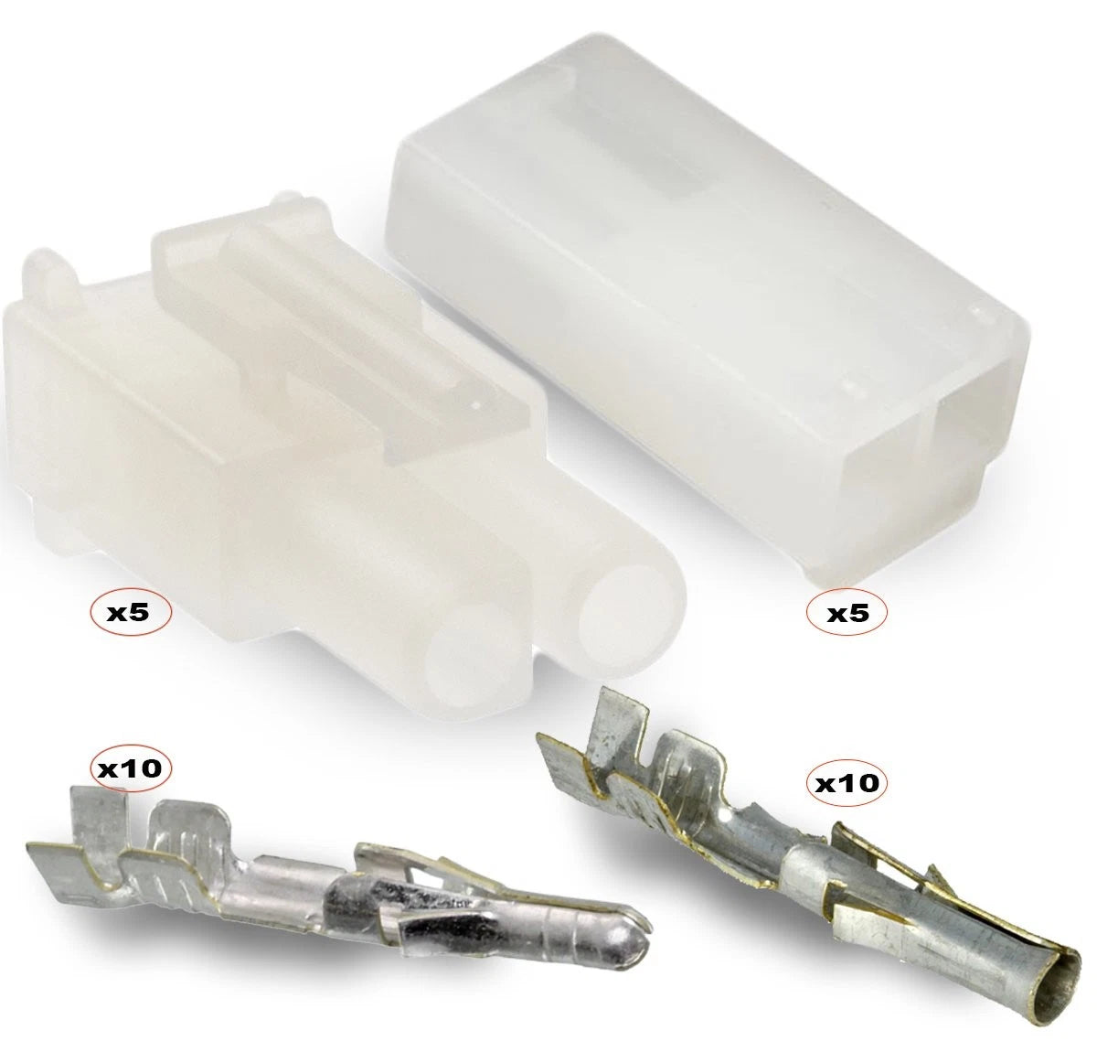 5X .093" MOLEX Connector Set for Automotive (14-20 AWG)