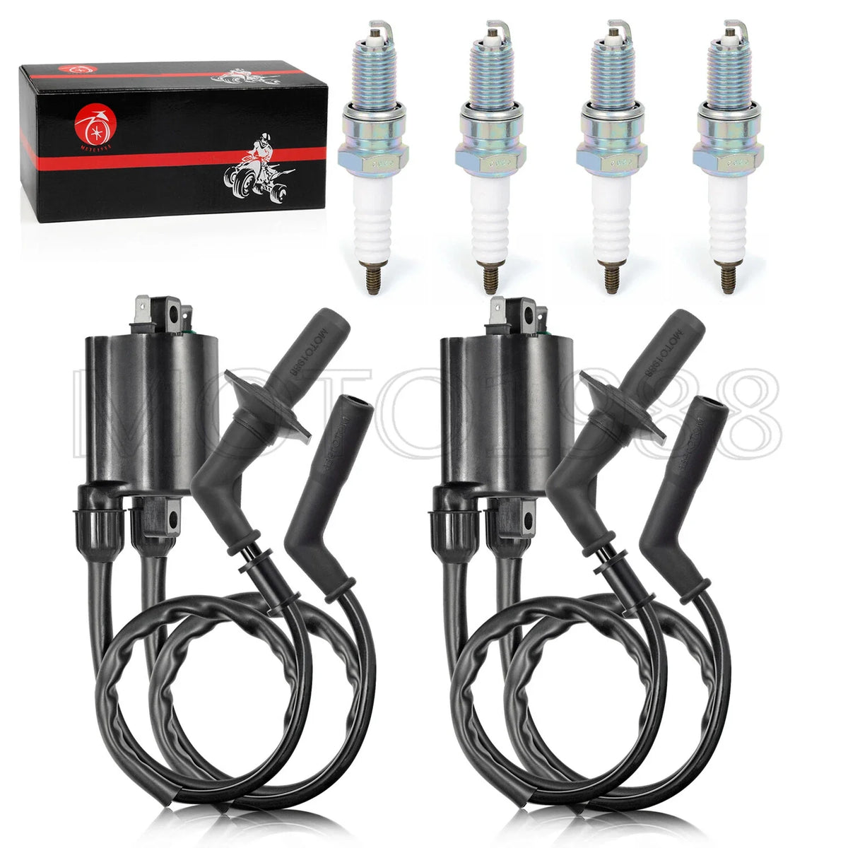 Ignition Coil Spark Plug + Cap for Honda Shadow Spirit 1100 VT1100C (1996–2007)