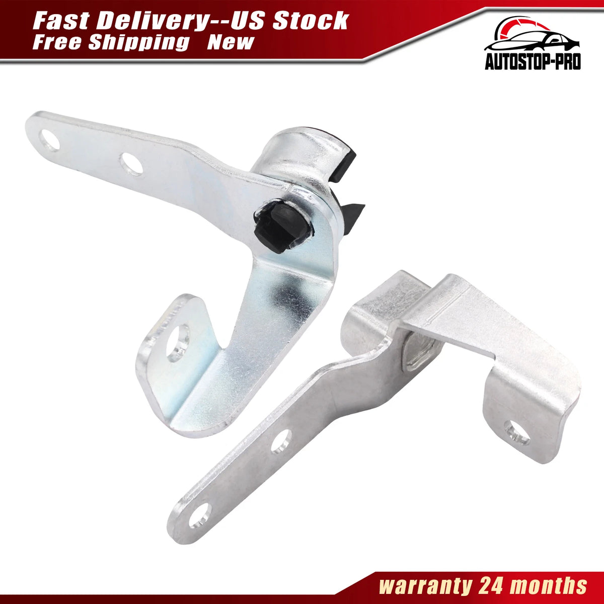 Set of 2 Silver Tailgate Hinges for Toyota Tundra (2007–2023) 661200C020, 66110-0C020