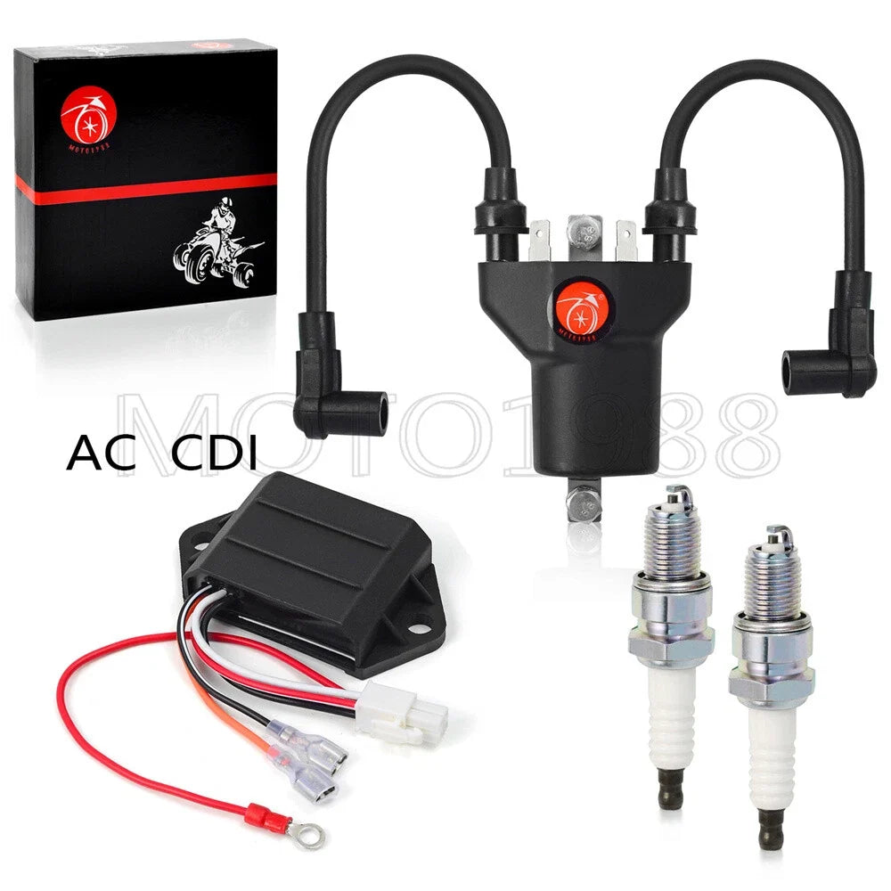 Ignition Coil Spark Plugs AC CDI Ignitor for EZGO Golf Cart (1991–2002)