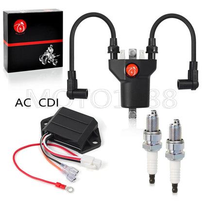 Ignition Coil Spark Plugs AC CDI Ignitor for EZGO Golf Cart (1991–2002)