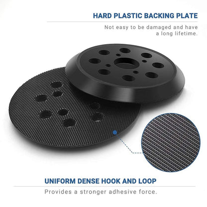 2X 5 Inch 8 Hole Orbital Sander Pads for Milwaukee (6021-21, 6034-21)