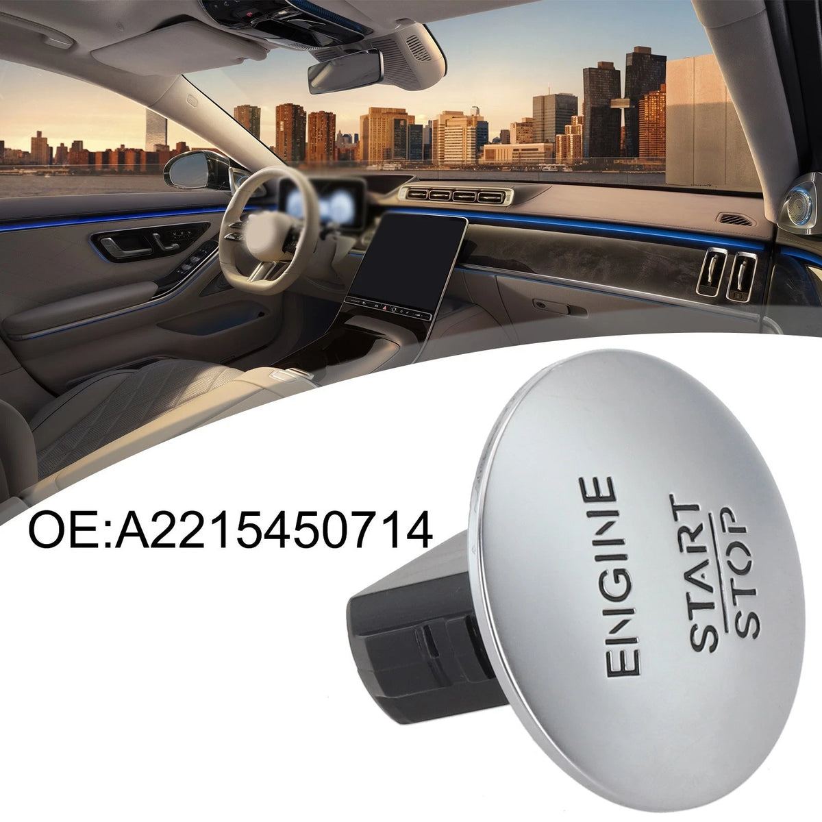 Keyless Go Engine Start Button Cover for Mercedes-Benz (2010–2023)