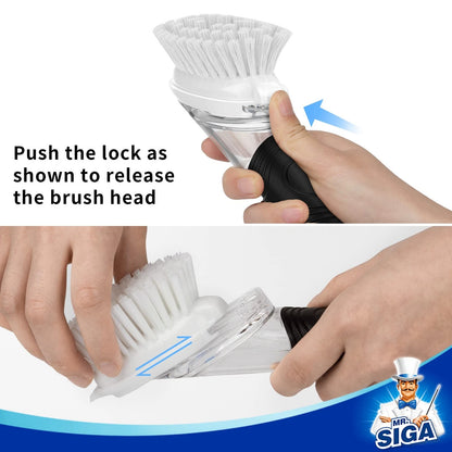 4X Soap Dispensing Dish Brush Refills for MR.SIGA (No Part Numbers)