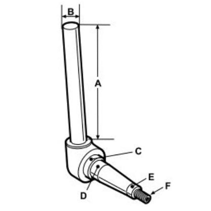 Left Hand Spindle for Massey Ferguson