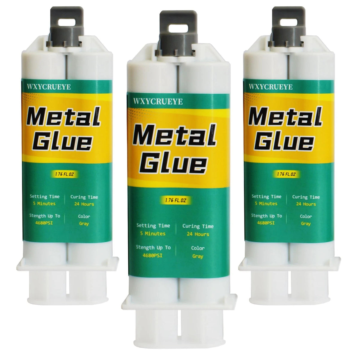 3X Metal Repair Glue for Muffler Kit (Epoxy, Clear)