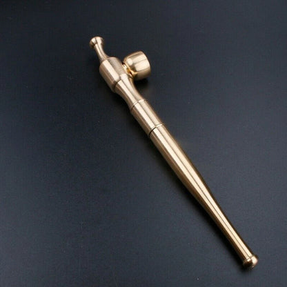 Smoking Brass Portable Pipe for Tobacco and Cigarettes