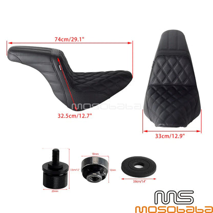 Gel Pad 2-UP LS Seat for Harley Softail FLSB FXLR FXLRS FXLRST (2018-2023)