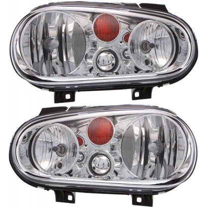 Headlight Pair for Volkswagen Golf (2002–2006) PLX-M0-20-6474-70-CL360A1, VW2502123, VW2503123