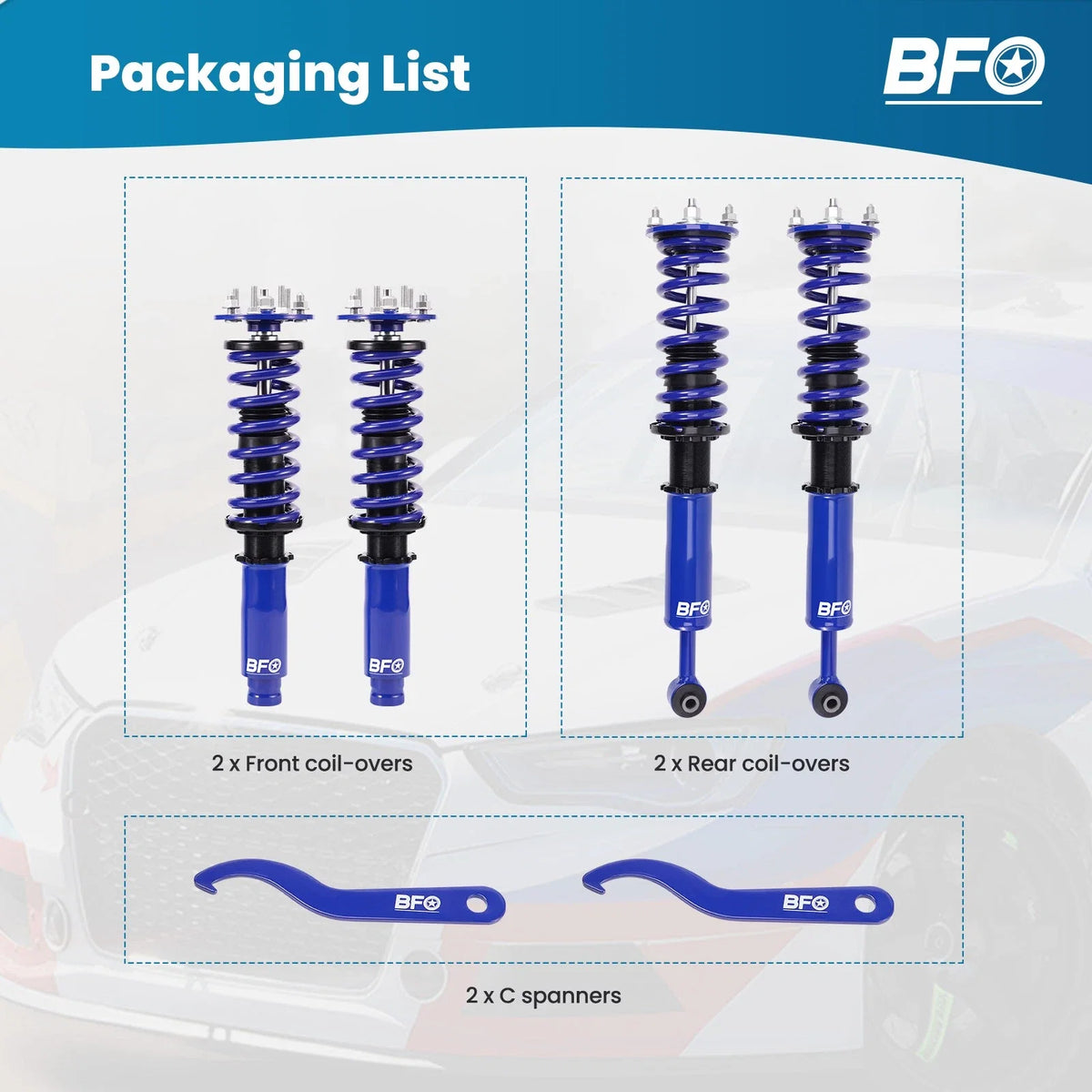 Coilovers Strut Kit for Honda Accord (2003–2007) - Shock Absorbers