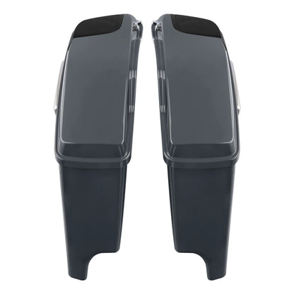 5" Stretched Hard Saddlebags for Harley Touring (2014–Present) Gunship Gray
