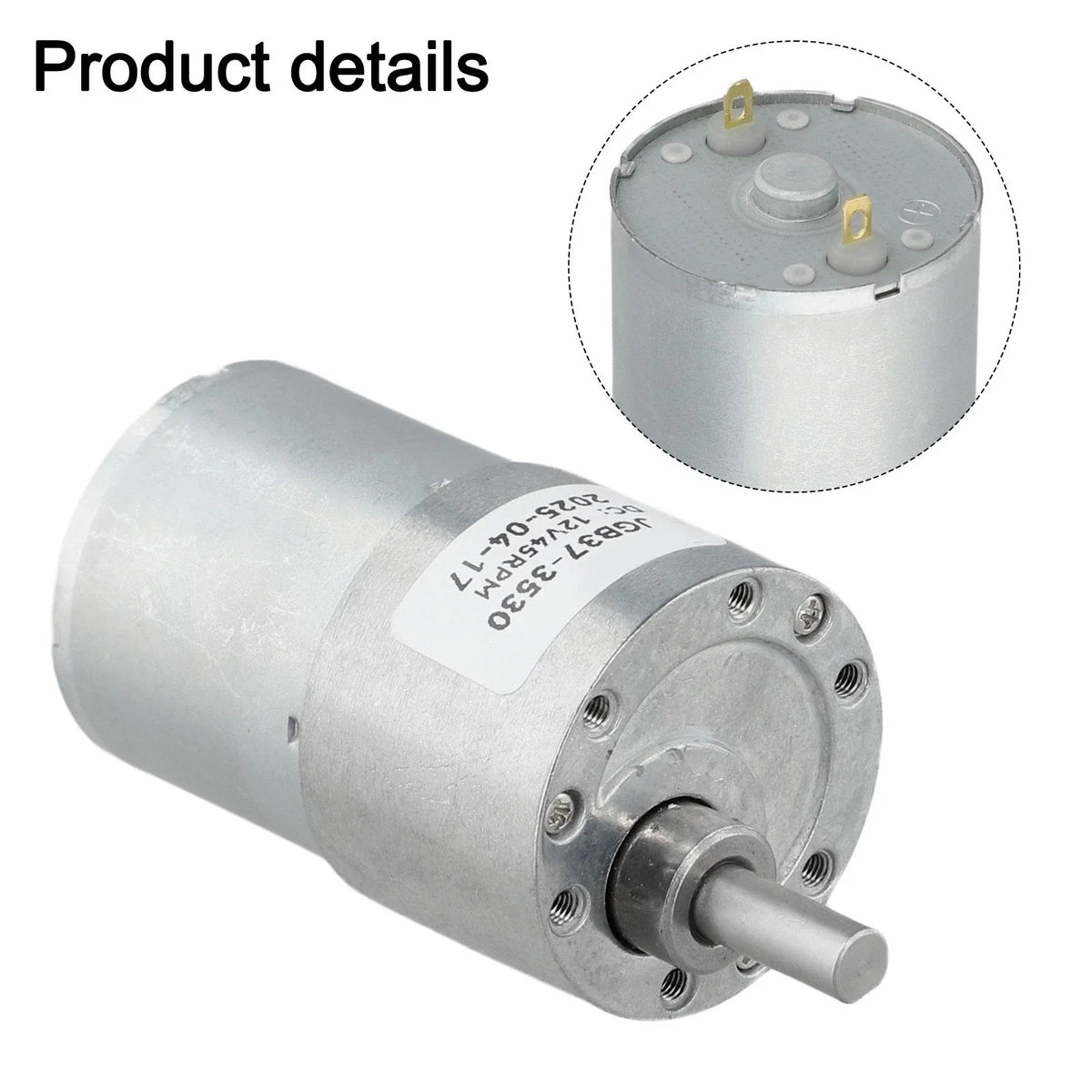 12V Gear Motor JGB37 3530 for DC Applications